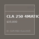 CLA 250 4MATIC 2025